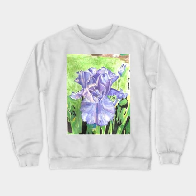 Iris Flower Crewneck Sweatshirt by gjspring